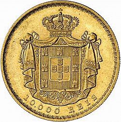 Large Reverse for 10000 Réis ( Coroa ) 1884 coin