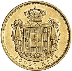Large Reverse for 10000 Réis ( Coroa ) 1886 coin