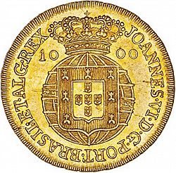 Large Obverse for 1200 Réis ( Quartinho ) 1821 coin