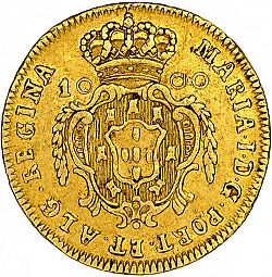 Large Obverse for 1200 Réis ( Quartinho ) 1789 coin