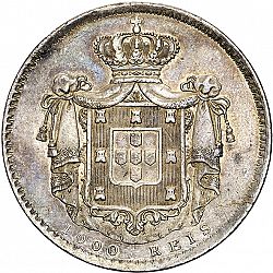 Large Reverse for 1000 Réis ( 10 Tostôes ) 1838 coin