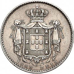 Large Reverse for 1000 Réis ( 10 Tostôes ) 1844 coin