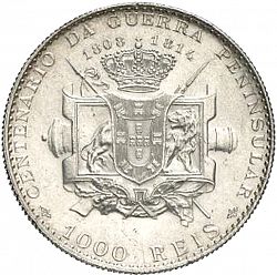 Large Reverse for 1000 Réis 1910 coin