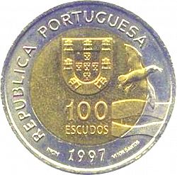 Large Obverse for 100 Escudos 1997 coin