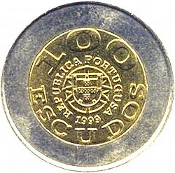 Large Obverse for 100 Escudos 1999 coin