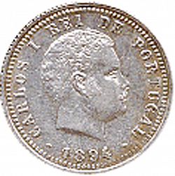 Large Obverse for 100 Réis ( Tostâo ) 1894 coin