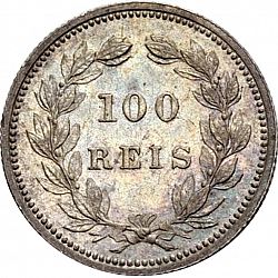 Large Reverse for 100 Réis ( Tostâo ) 1890 coin