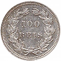 Large Reverse for 100 Réis ( Tostâo ) 1894 coin
