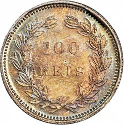 Large Reverse for 100 Réis ( Tostâo ) 1898 coin