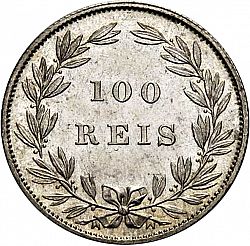 Large Reverse for 100 Réis ( Tostâo ) 1871 coin