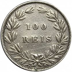 Large Reverse for 100 Réis ( Tostâo ) 1879 coin