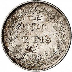 Large Reverse for 100 Réis ( Tostâo ) 1881 coin