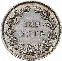 Large Reverse for 100 Réis ( Tostâo ) 1859 coin