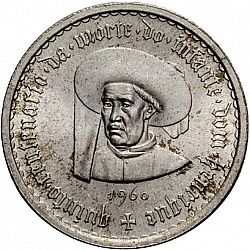 Large Obverse for 10 Escudos 1960 coin