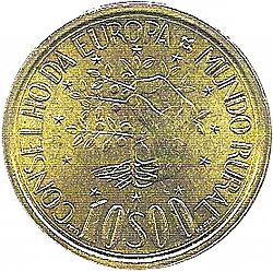 Large Reverse for 10 Escudos 1987 coin