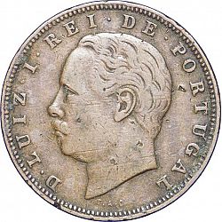 Large Obverse for 10 Réis 1882 coin