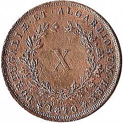 Large Reverse for 10 Réis 1870 coin