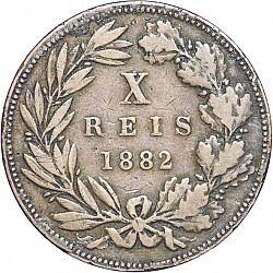 Large Reverse for 10 Réis 1882 coin