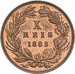Large Reverse for 10 Réis 1883 coin