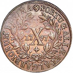 Large Reverse for 10 Réis 1797 coin
