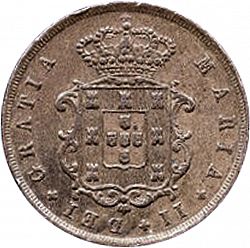 Large Obverse for 10 Réis 1851 coin