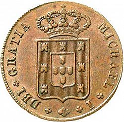 Large Obverse for 10 Réis 1831 coin