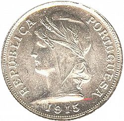 Large Obverse for 10 Centavos 1915 coin