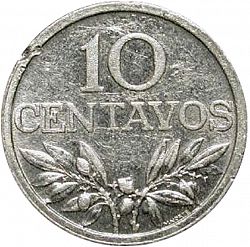Large Reverse for 10 Centavos 1971 coin