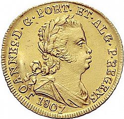 Large Obverse for 1600 Réis ( Escudo ) 1807 coin