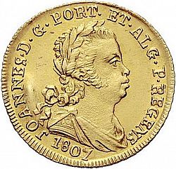 Large Reverse for 1600 Réis ( Escudo ) 1807 coin