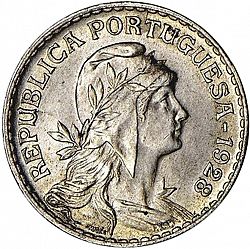 Large Obverse for 1 Escudo 1928 coin