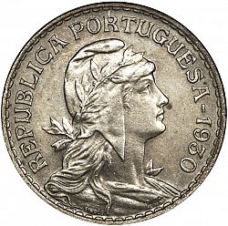 Large Obverse for 1 Escudo 1930 coin