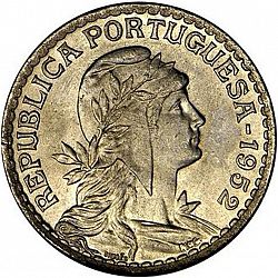 Large Obverse for 1 Escudo 1952 coin
