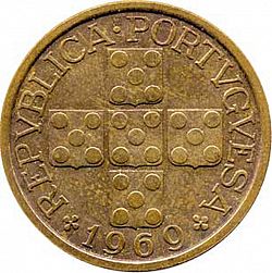 Large Obverse for 1 Escudo 1969 coin