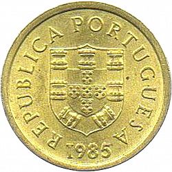 Large Obverse for 1 Escudo 1985 coin