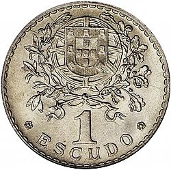 Large Reverse for 1 Escudo 1928 coin