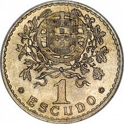 Large Reverse for 1 Escudo 1940 coin