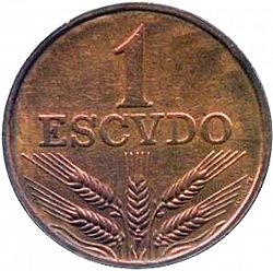 Large Reverse for 1 Escudo 1971 coin