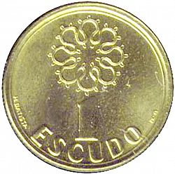 Large Reverse for 1 Escudo 2000 coin