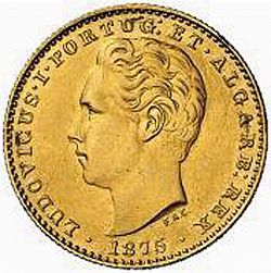 Large Obverse for 2000 Réis ( Quinto de  Coroa ) 1875 coin