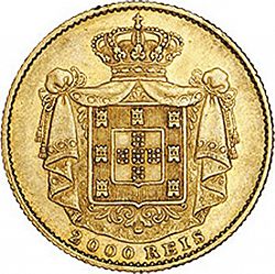 Large Reverse for 2000 Réis ( Quinto de  Coroa ) 1871 coin