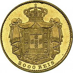 Large Reverse for 2000 Réis ( Quinto de  Coroa ) 1874 coin