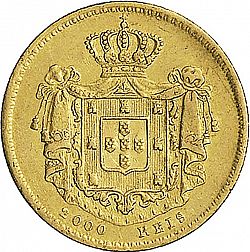 Large Reverse for 2000 Réis ( 1/5 Coroa ) 1856 coin