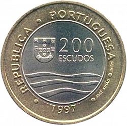 Large Obverse for 200 Escudos 1997 coin