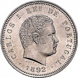 Large Obverse for 200 Réis ( Dois Tostôes ) 1892 coin