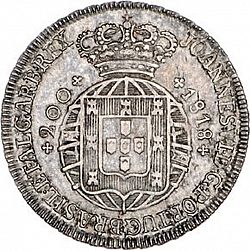 Large Obverse for 240 Réis ( 12 Vinténs ) 1818 coin