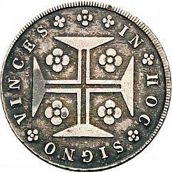 Large Reverse for 240 Réis ( 12 Vinténs ) 1822 coin