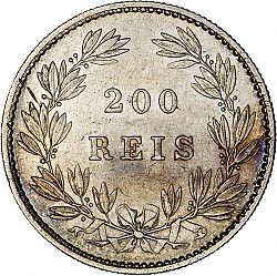 Large Reverse for 200 Réis ( 2 Tostôes ) 1867 coin
