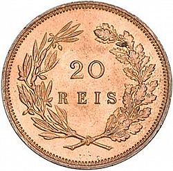 Large Reverse for 20 Réis ( Vintém ) 1891 coin