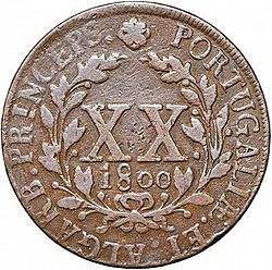 Large Obverse for 20 Réis 1800 coin